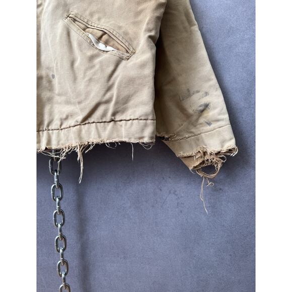 Vintage CARHARTT J01 Brown Detroit Blanket Lined Jacket Size 44 Reg Made in USA - Picture 4 of 9